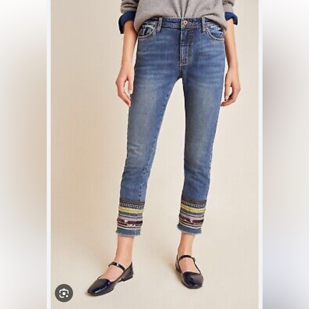 Women's Anthropologie Embroidered Jeans